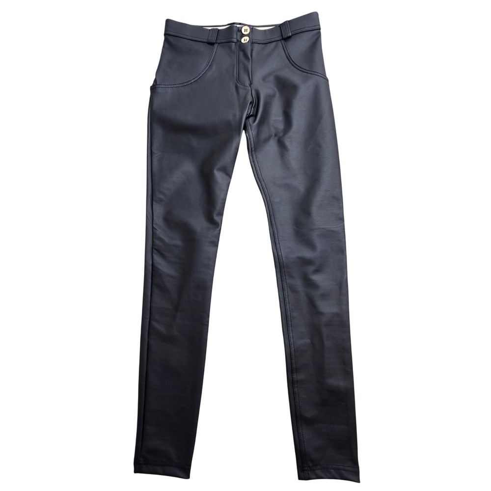 Freddy WR.UP Shaping Faux Leather Pants Women Small Black Skinny High Rise